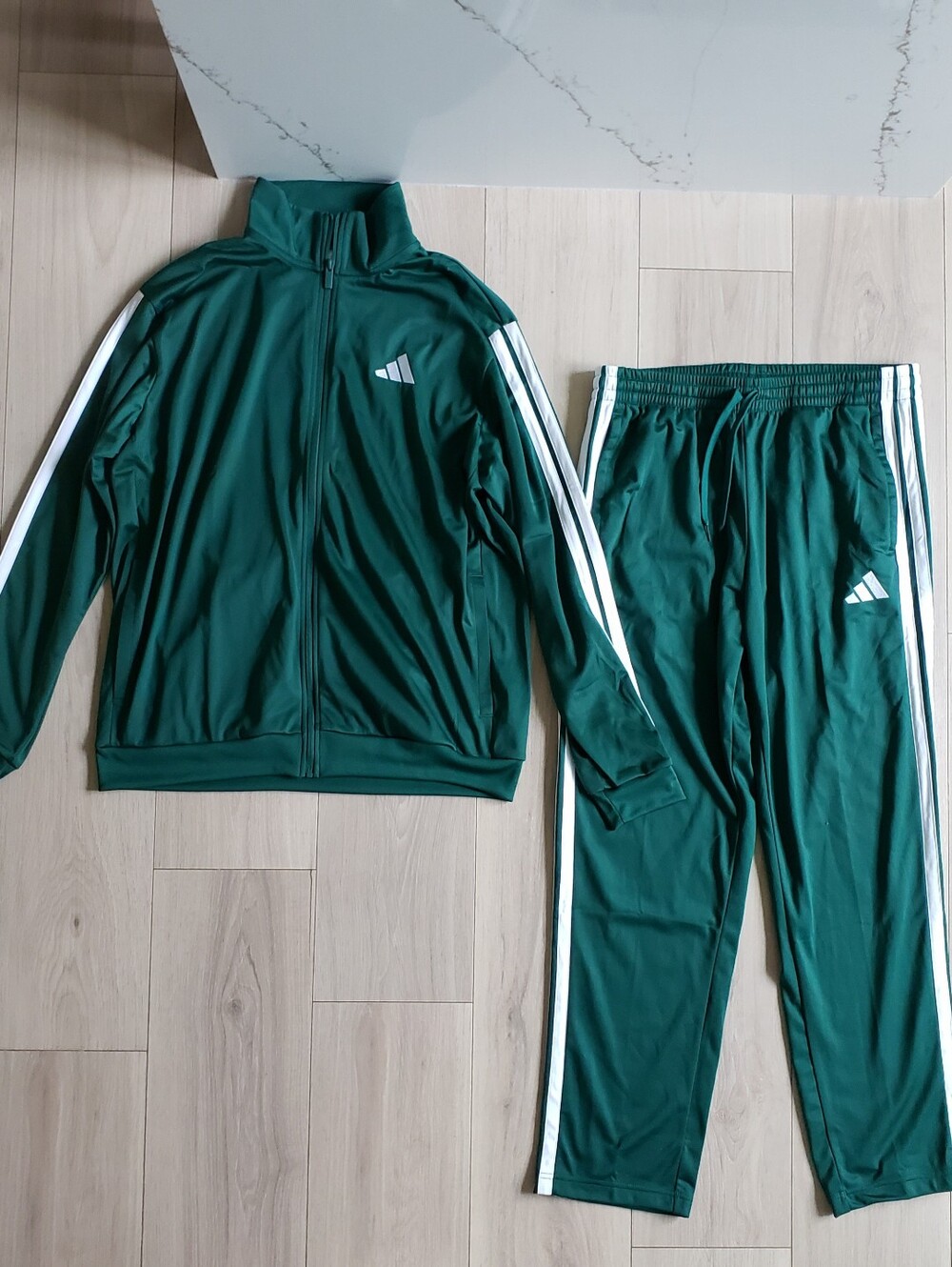 adidas Emerald Green Jacket Matching Pants Coord Set